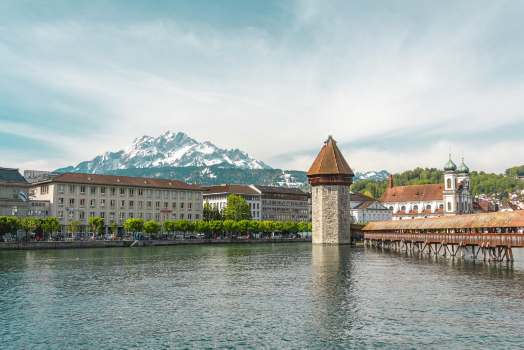 Kapellbrücke und Reuss in Luzern